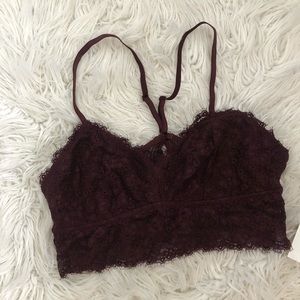 NWT aerie maroon lace Bralette medium
